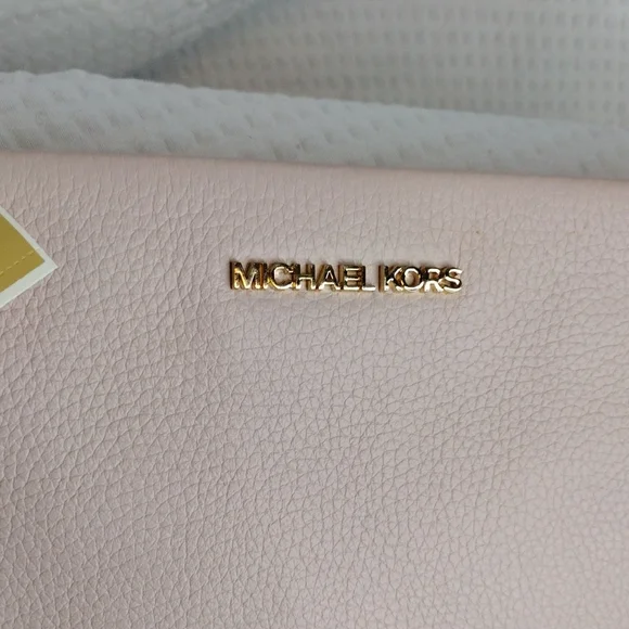 Michael Kors Powder Blush Large Triple Gussett Crossbody Bag Genuine Leather - Picture 3 of 11